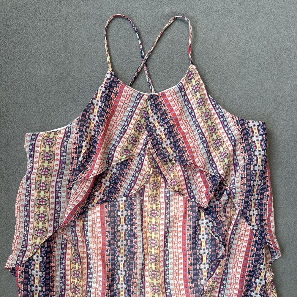 BCBG MAXAZRIA Dress Womens XS Spaghetti Criss Cross Strap Cocktail Mini Boho Y2K - Picture 3 of 16